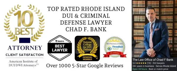 The Law Office of Chad F Bank - RI Criminal Defense Lawyer - Providence RI DUI Lawyer - Top Rated Criminal Defense Attorney in Providence, RI - 3 Best Rated DUI Lawyers in Rhode Island - Rhode Island DUI Attorney
